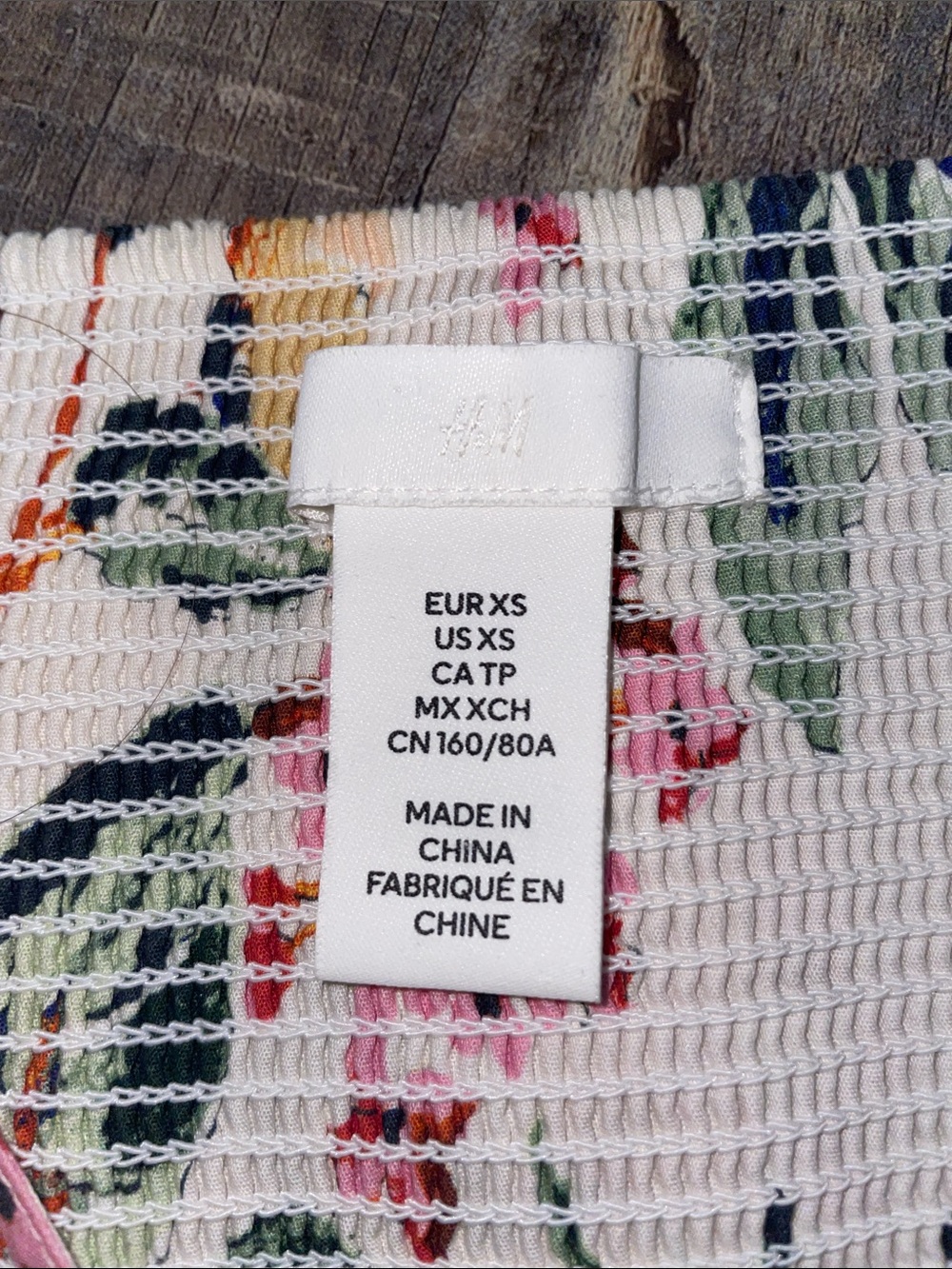 H&M White Floral Spaghetti-Strap Mini Dress with Green & Yellow Print - Picture 2 of 6